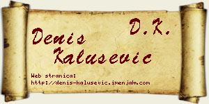 Denis Kalušević vizit kartica
